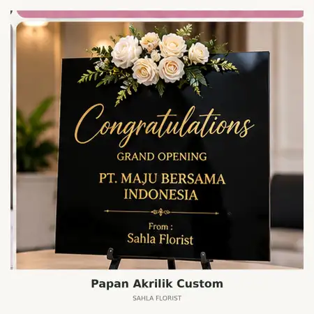 Papan Bunga Akrilik Lemah Wungkuk